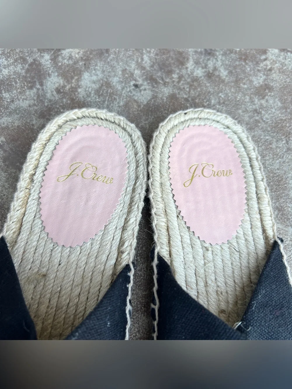J Crew Twisted Knot Espadrille Sandals in Canvas Sz 8.5